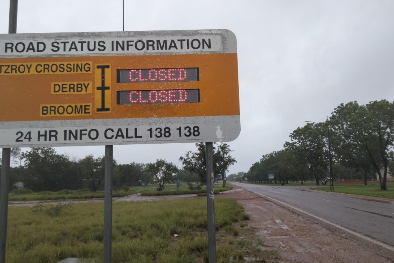 A cyclone is forecast to threaten parts of remote WA hit by major flooding in January. Photo: AAP Andrea Myers