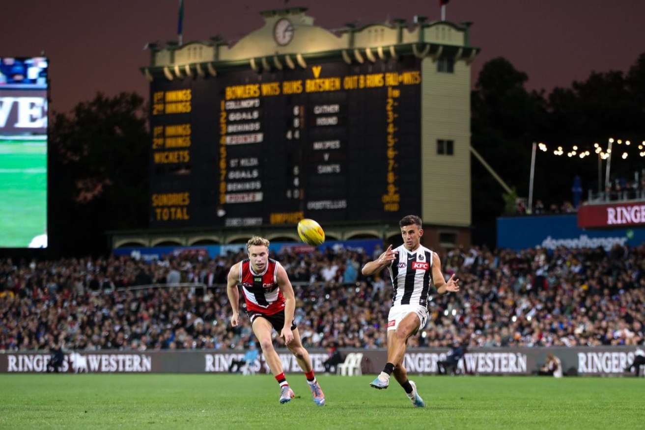 Collingwood plays St Kilda at Adelaide Oval during the Gather Round. Photo: AAP/Matt Turner