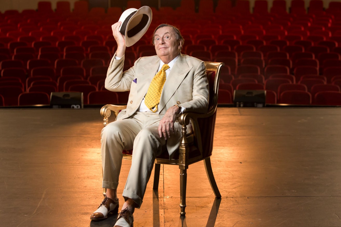 Barry Humphries as artist director of the Adelaide Cabaret Festival in 2015 – he had a long association with the city, having first performed at Her Majesty's Theatre as a 19-year-old. Photo: Claudio Raschella / Adelaide Festival Centre