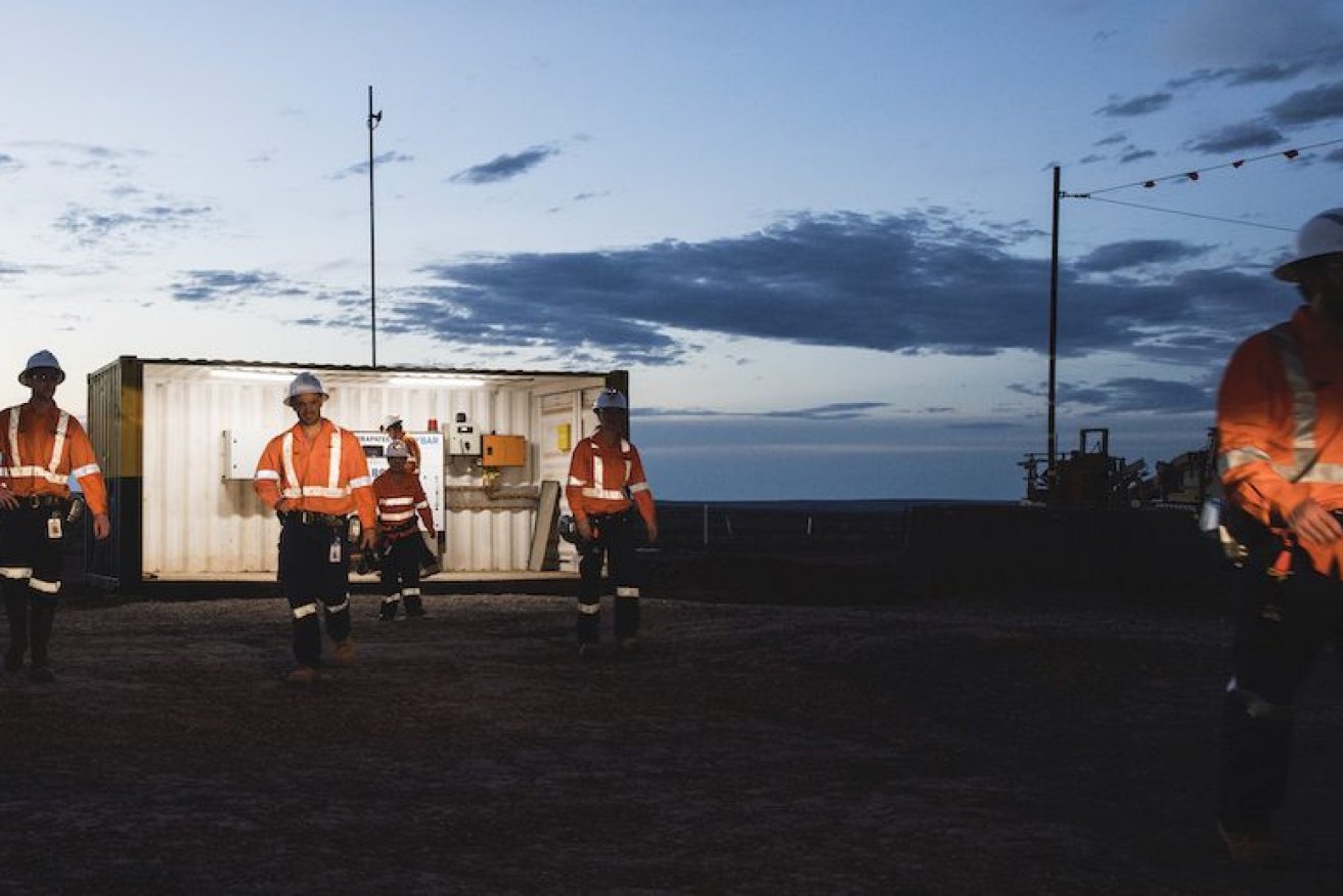 Workers at the OZ Minerals Carrapateena mine now owned by BHP in South Australia. Photo: OZ Minerals