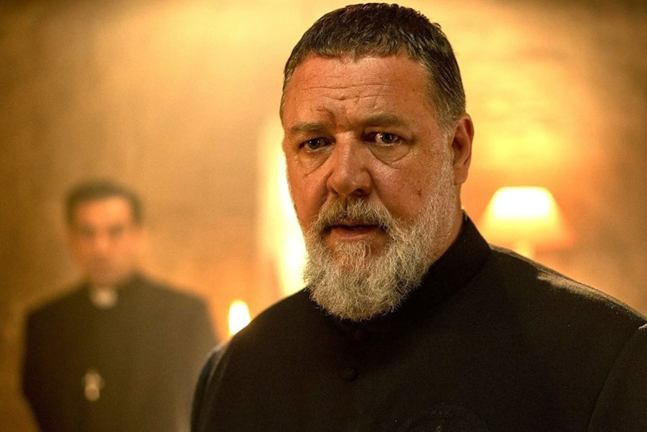 Russell Crowe as Father Gabriele Amorth in 'The Pope's Exorcist'. Photo: Sony Pictures