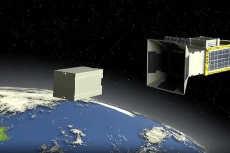 Space sweeper designed to vacuum up satellite debris