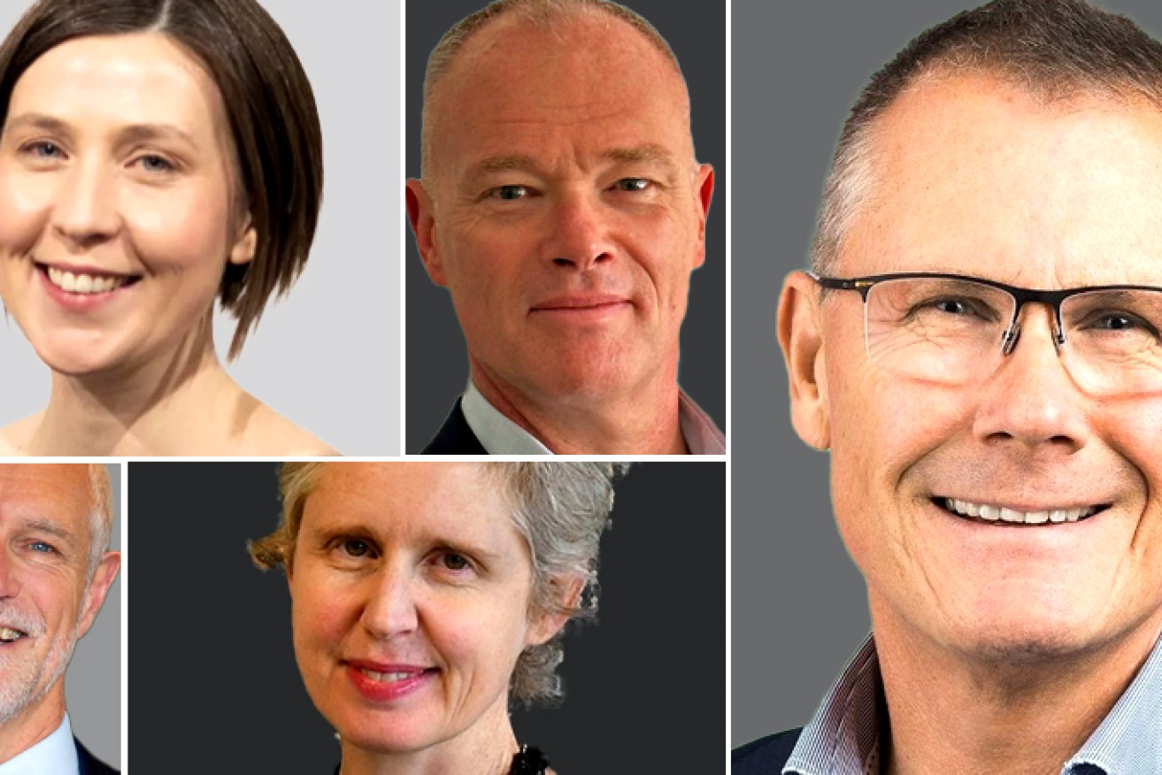 Bridget Currie (top left), Iain Hay (below left), Richard Udall (top centre), Fiona Salmon (below centre) and Justin Ross (right) have all been appointed to new roles.