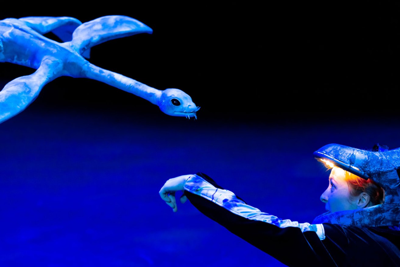Underwater creatures swim through the air in 'Erth’s Prehistoric World'. Photo: Atmosphere Photography / supplied