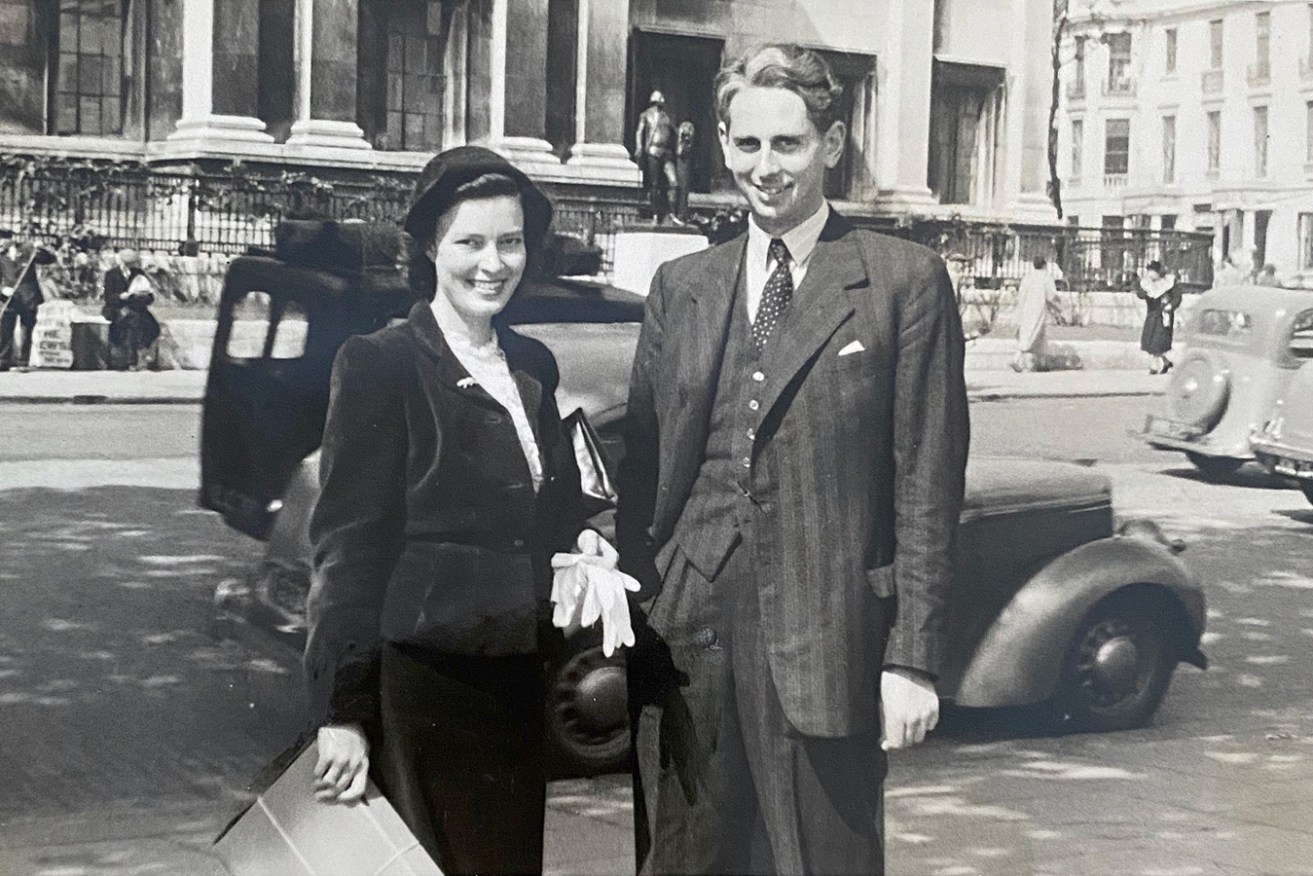 Ninette and Geoffrey Dutton in London – the couple were married for 40 years. Photo supplied