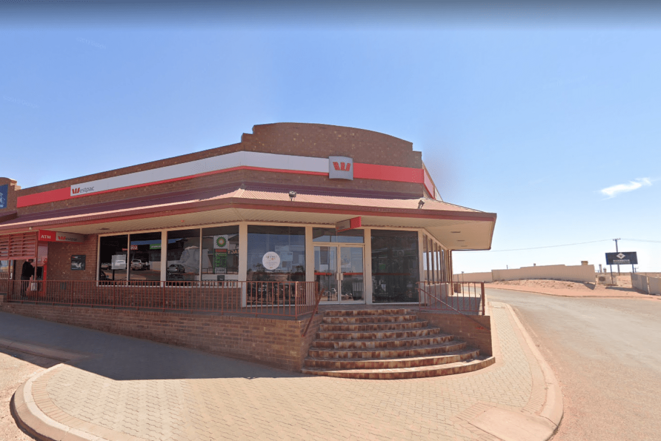 The closed Westpac branch in Coober Pedy. The nearest branch is now more than 500km away in Port Augusta. Photo: Google Maps