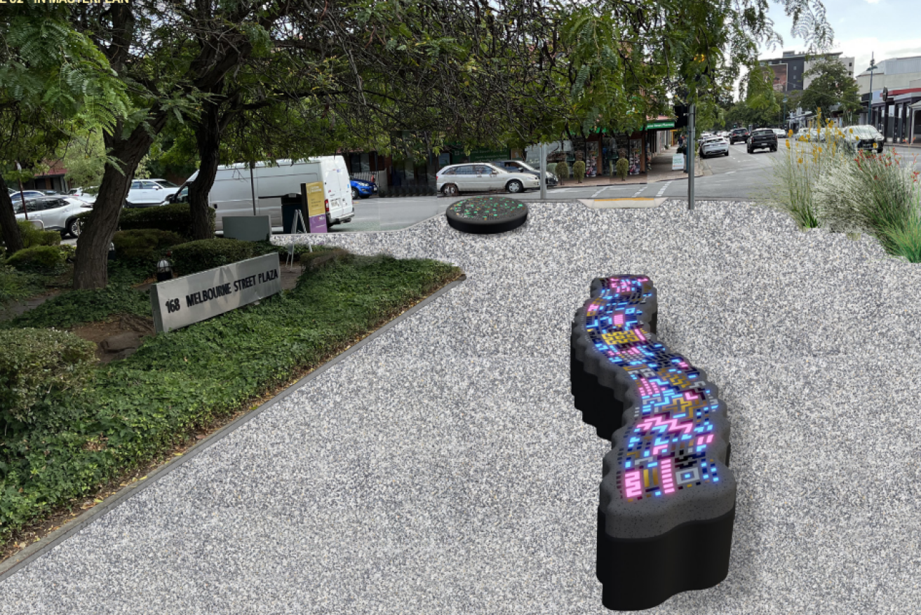 The concept designs for two sculptures proposed for Melbourne Street, North Adelaide. The Adelaide City Council has allocated $300,000 for the artwork. Image: Sam Songalio via Adelaide City Council agenda.