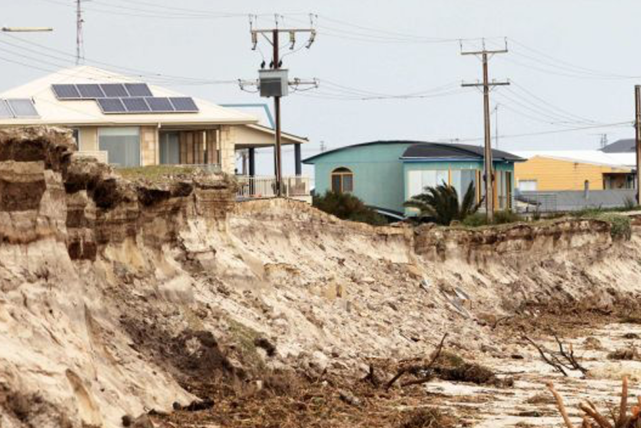 Storms swept away sand dunes and threatened houses at Wyomi Beach near Kingston in 2016. Photo: Kingston District Council