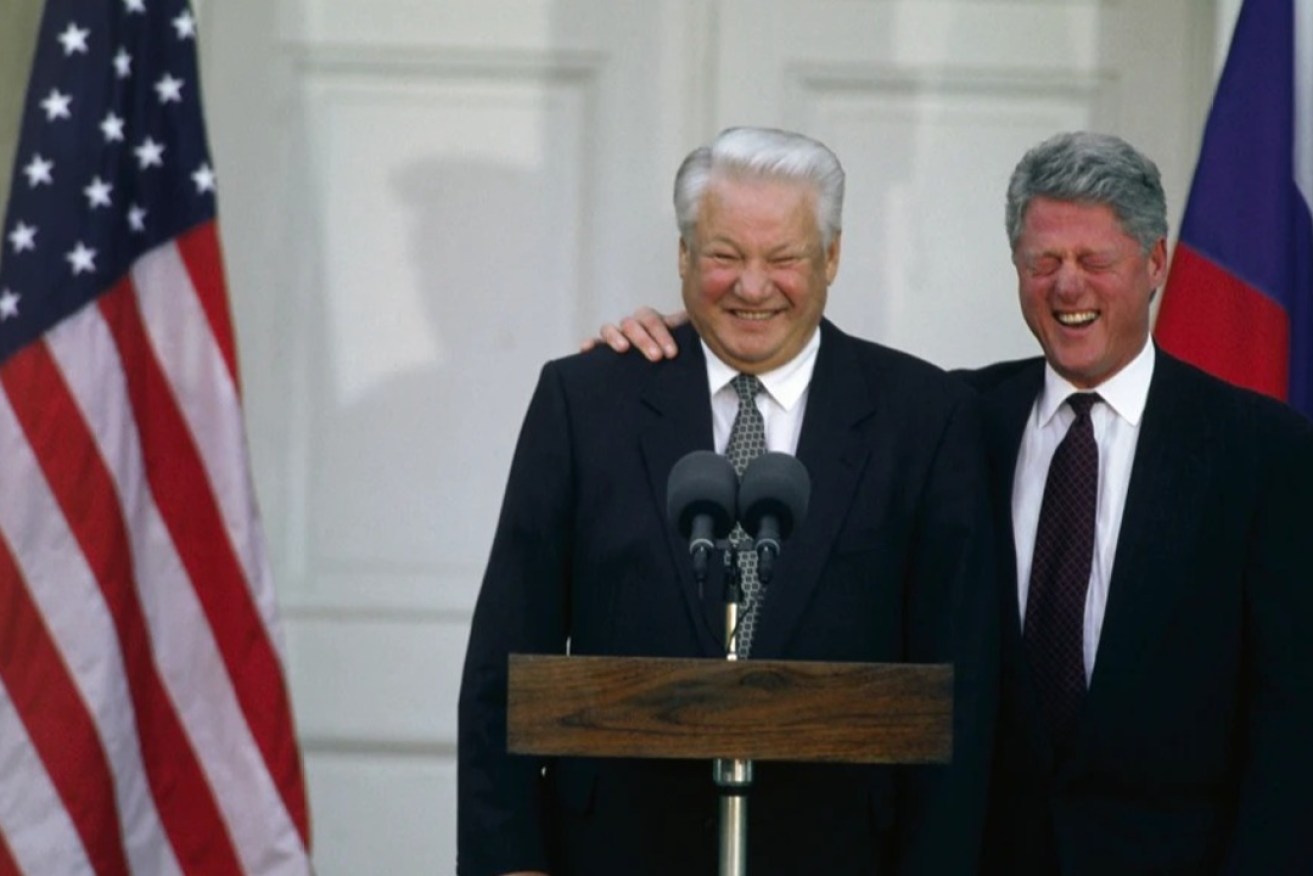 US President Bill Clinton and his Russian counterpart Boris Yeltsin. Photo: Getty