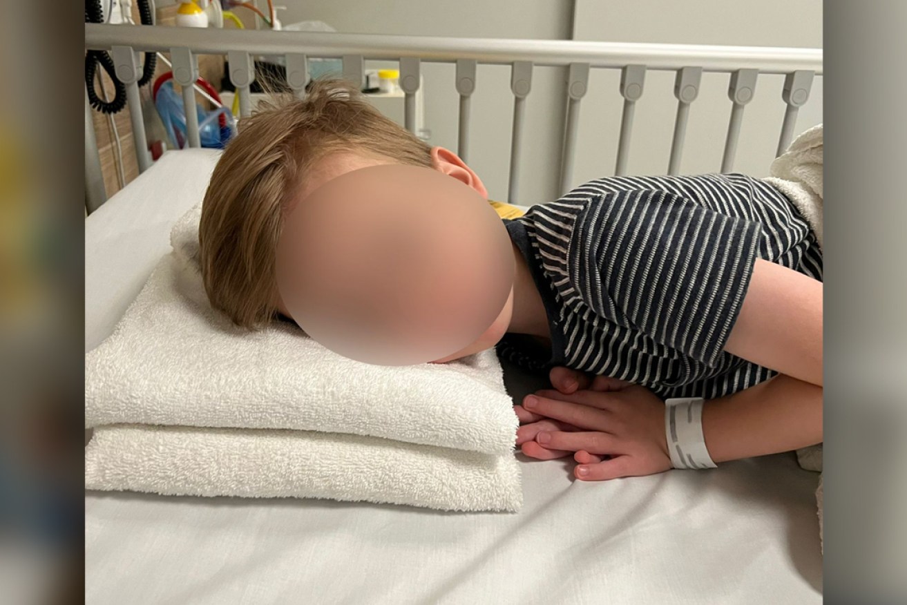 The Opposition says a a four-year-old boy was given towels instead of a pillow at the Women's and Children's Hospital last month. Photo: Supplied 