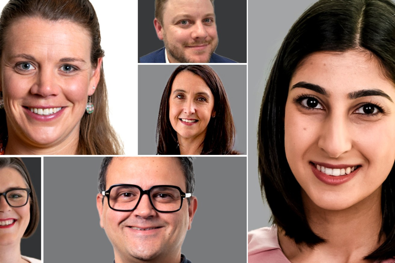 Brooke Howell (top left), Danielle Elston (below left), Andrew Wallace (top centre), Tara Page (centre), Peter Diamond (below centre) and Lisa Christo (right) have all been appointed to new roles.