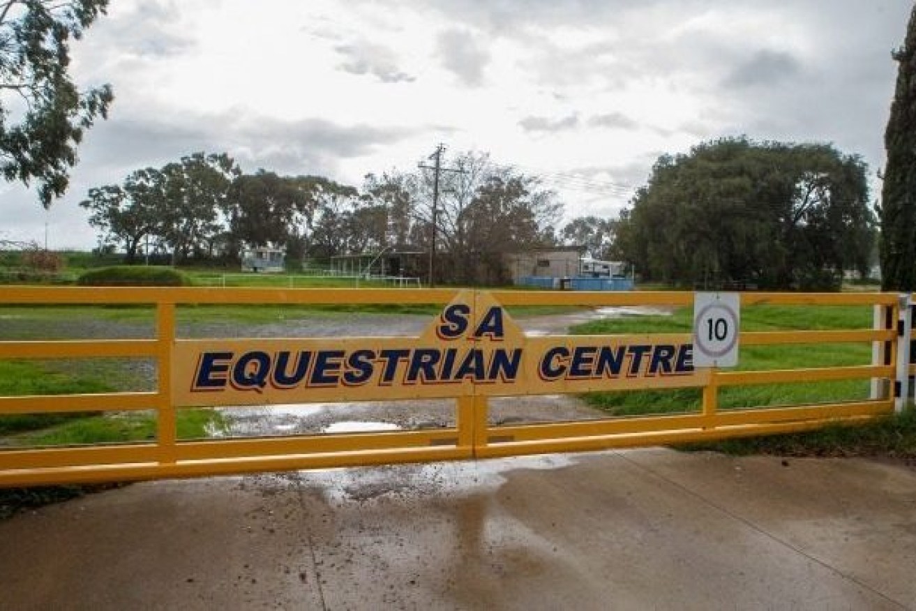 This disused equestrian centre on the southern tip of Adelaide Airport has been identified as one of three possible locations for a new police horse barracks. Photo: Matt Turner/InDaily