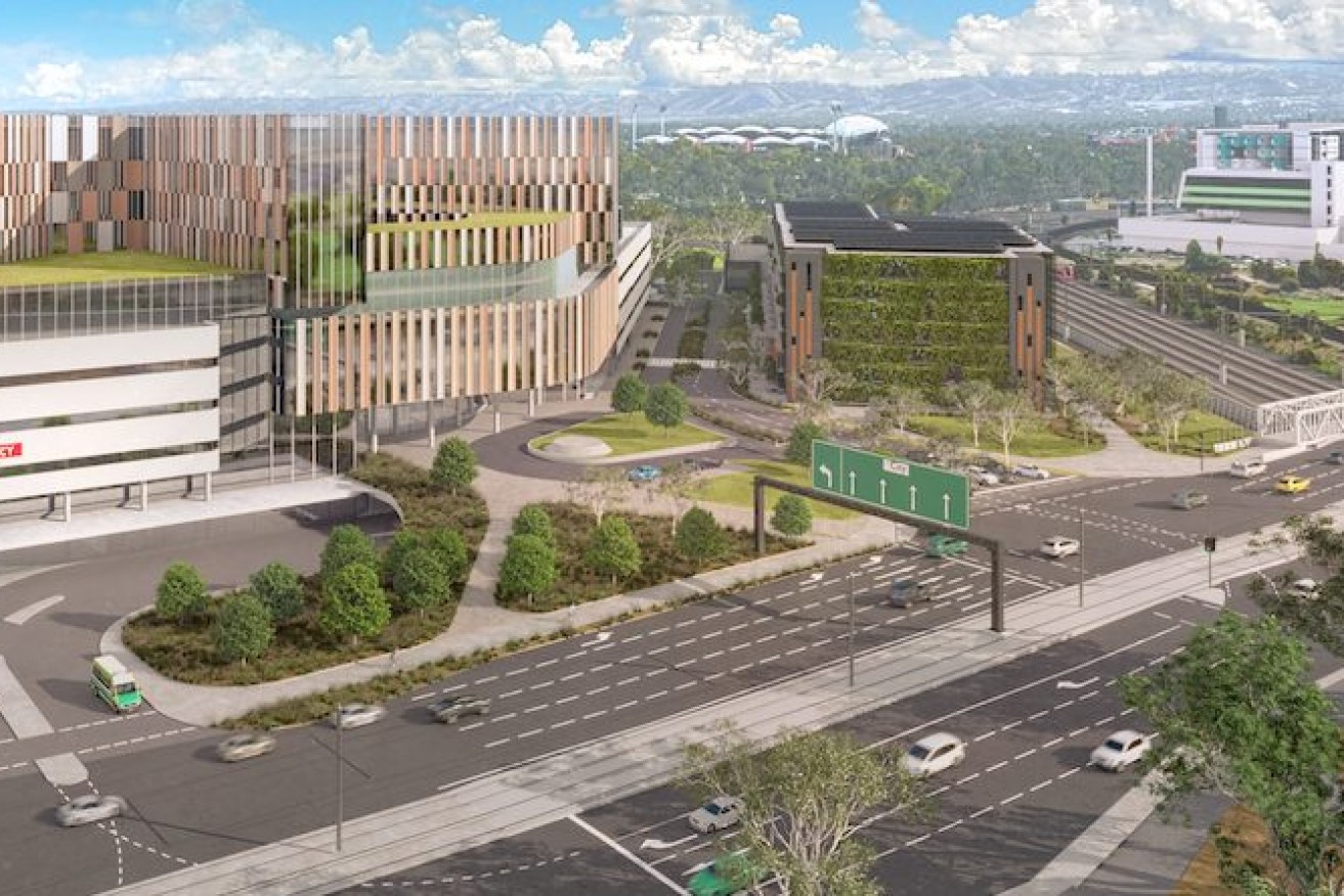 Plans for the new Women's and Children's Hospital being built on city parklands. Photo: supplied