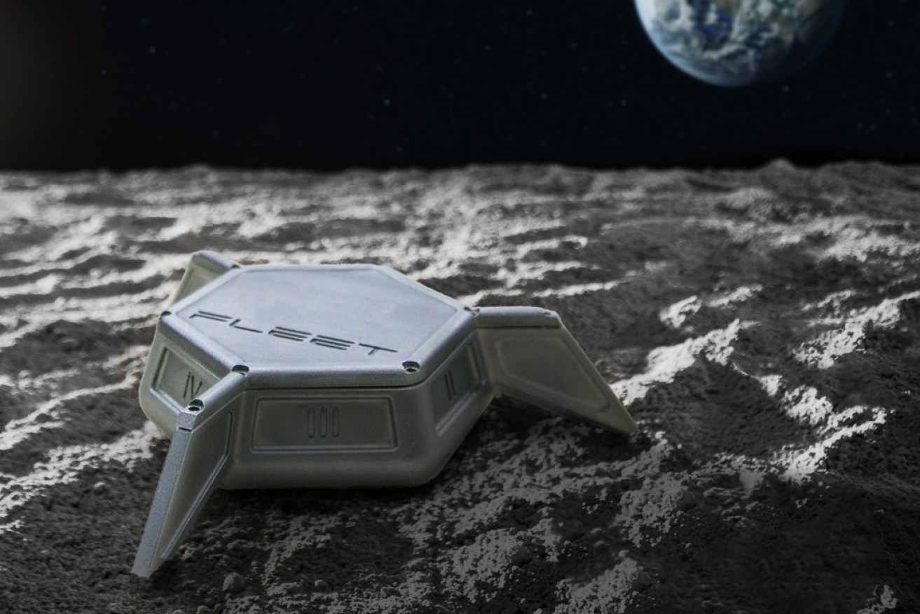 Fleet Space will use its mineral exploration technology to develop the SPIDER project to locate resources on the Moon. Artist impression: supplied