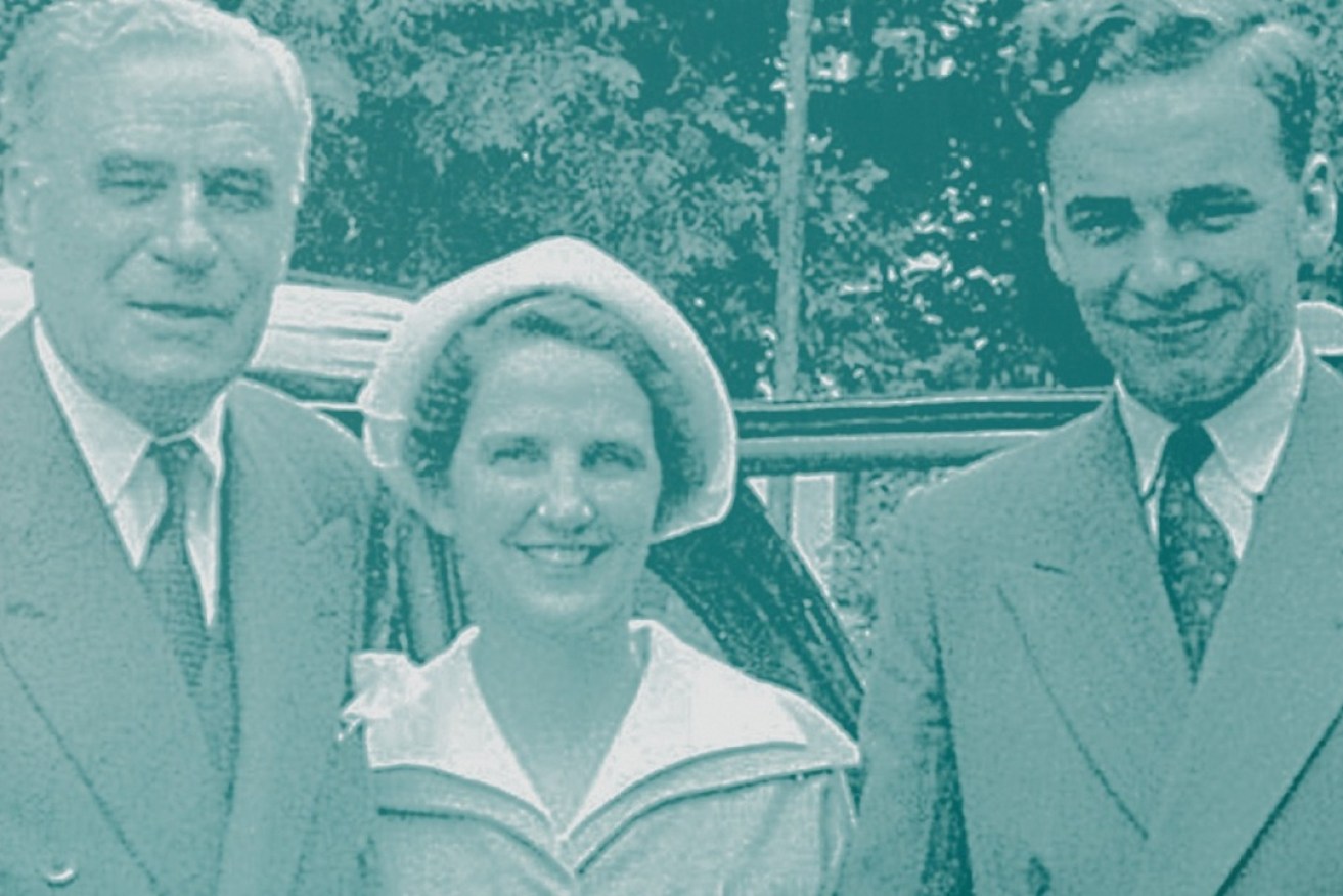 The successor: Rupert Murdoch, on right, with his parents Sir Keith and Elisabeth Murdoch around 1950.
New South Publishing