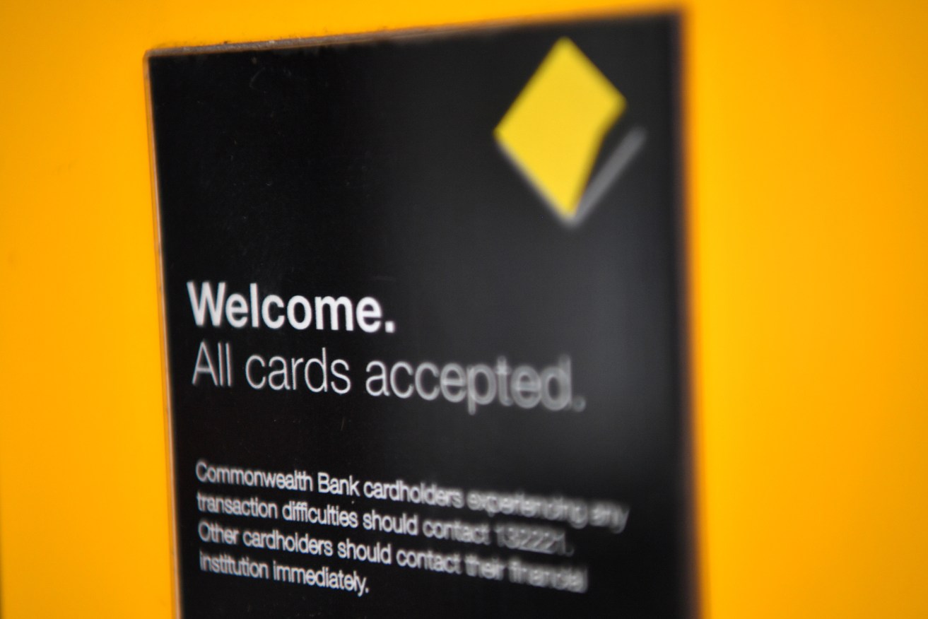 Commonwealth Bank signage is seen in Adelaide, Friday, September 14, 2018. (AAP Image/David Mariuz) NO ARCHIVING