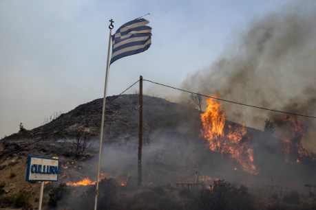 Rhodes burns as wildfires rage in Greece