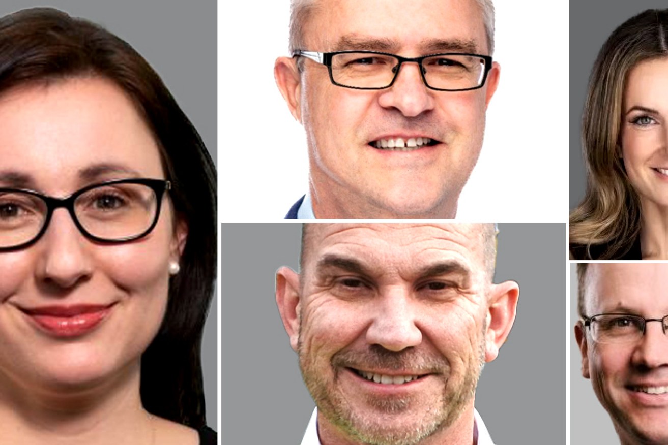 Amanda Laming (left), Brendon Hore (centre, above), Andrew Jenkinson (centre, below), Nicole Ortigosa (right, above) and Craig Louttit (right, below) have all been appointed to new roles.