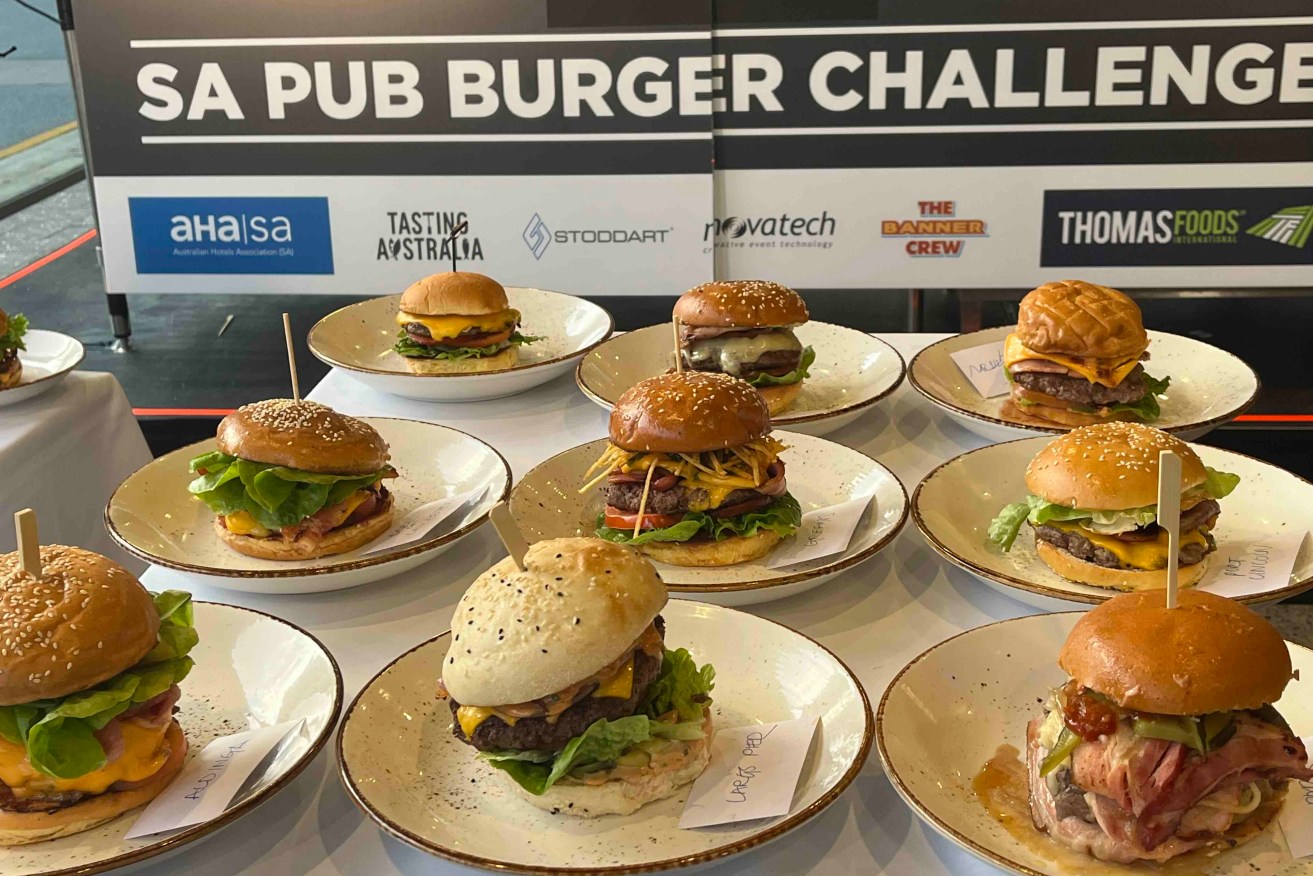 The heat was on as 12 finalists competed for the crown of South Australia's best pub burger. Photo: Jim Plouffe