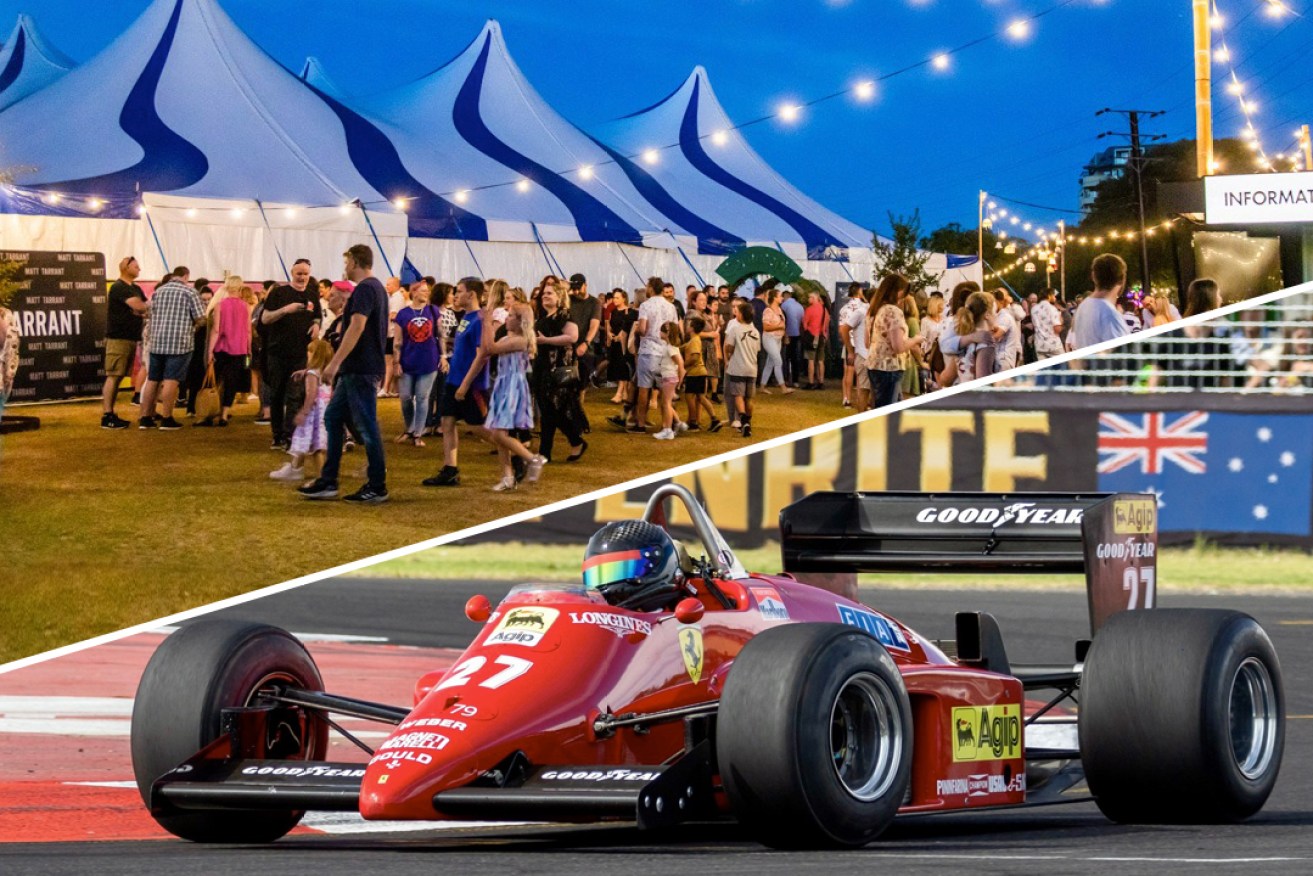 Adelaide Fringe and the Adelaide Motorsport Festival are scheduled for the same dates next year. Top photo: Helen Page; bottom photo: Adelaide Motorsport Festival/Facebook