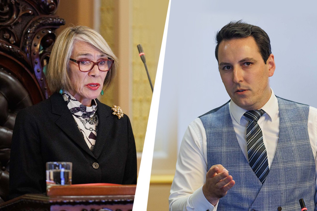 File photos: Lord Mayor Jane Lomax-Smith and councillor Henry Davis have been in an ongoing battle this year over the reading of a Christian prayer at the beginning of council meetings. Photos: Tony Lewis/InDaily