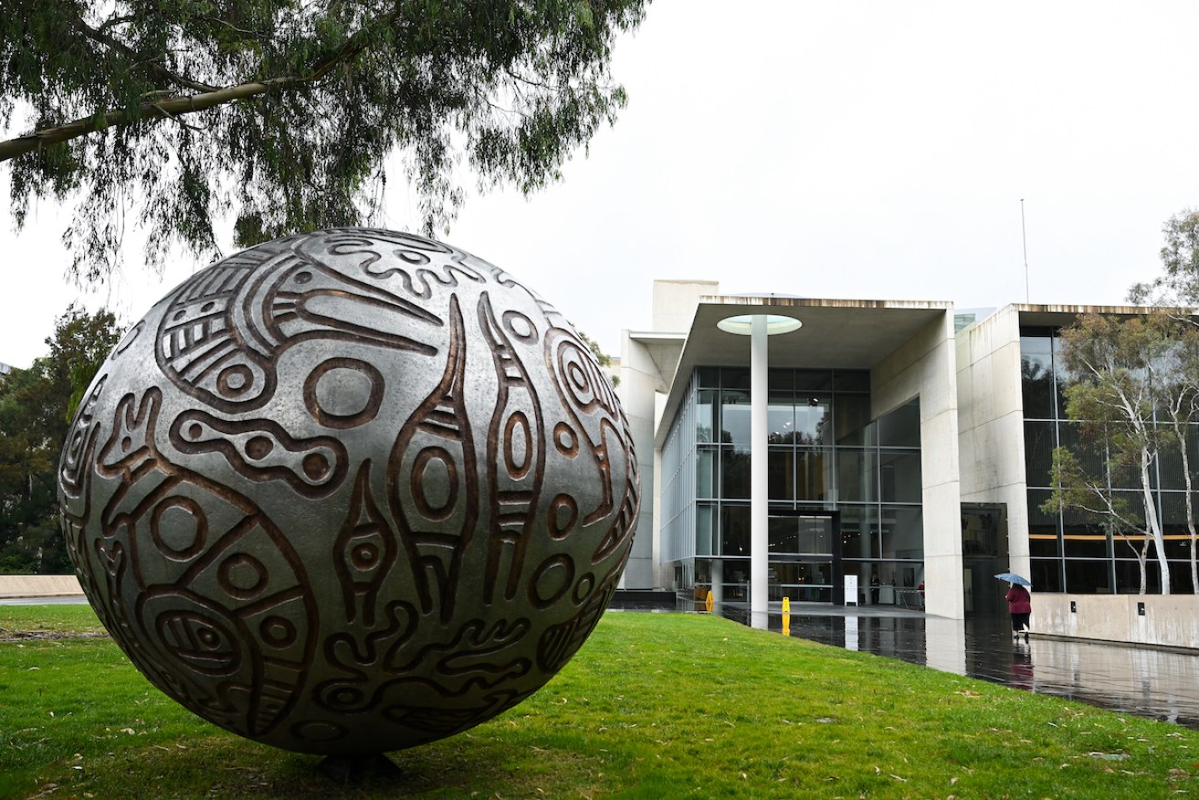 The National Gallery of Australia in Canberra. Photo: AAP/Lukas Coch