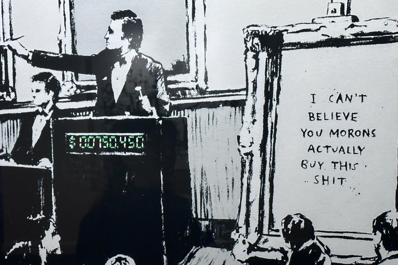 A Banksy work from 2007. Photo: InDaily.