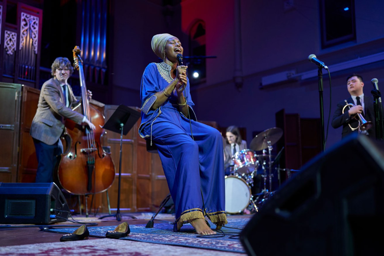 Jazz vocalist Jazzmeia Horn captivated the audience with her performance at 'A Night of Jazz', presented by the Helpmann Academy and the University of Adelaide. Photo: Sam Roberts / supplied