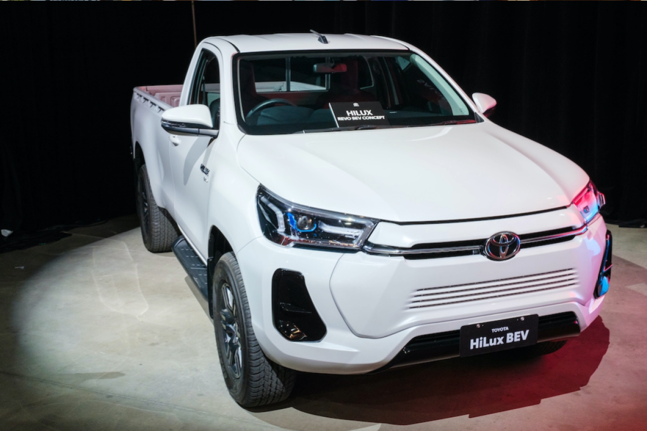 Toyota's HiLux Revo electric ute is designed for short journeys and will be tested in Australia. Photo: AAP/Jennifer Dudley-Nicholson