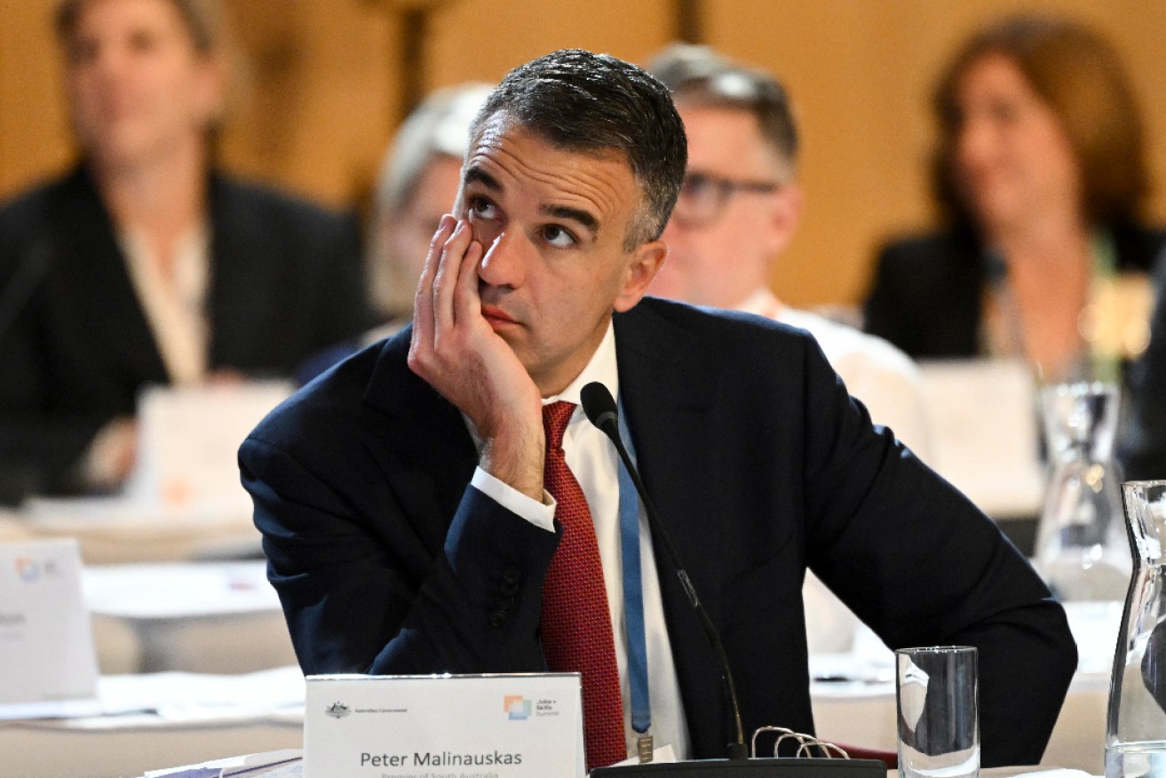 He's riding high now, but how soon before Peter Malinauskas wants more from his political career? Photo: AAP/Lukas Coch