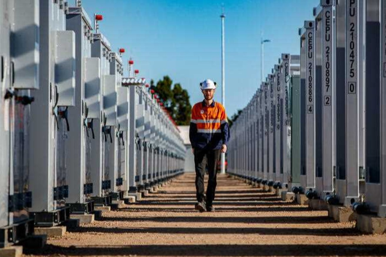 The Torrens Island big battery was officially turned on this morning. Photo: AAP Image/Matt Turner