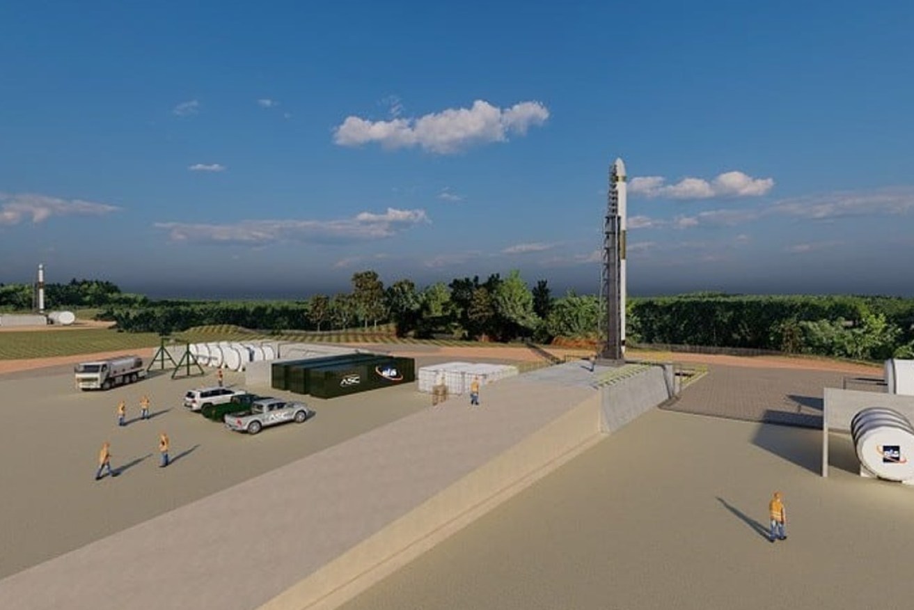 An artist impression of the Arnhem Space Centre in the Northern Territory.