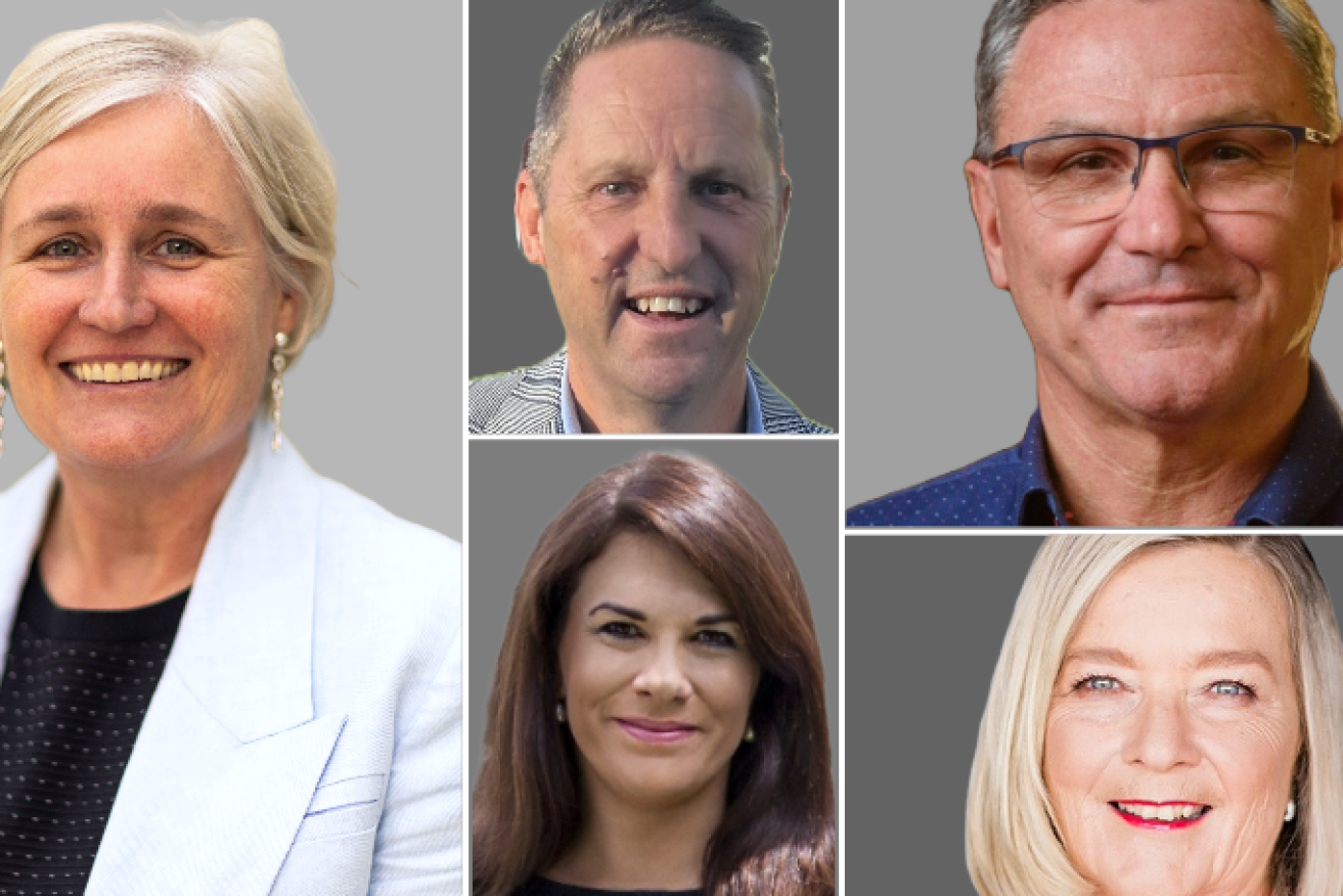 Jodie Kannane (left), Brenton Clarke (centre, above), Melissa Holzberger (centre, below), John Hood (right, above) and Sue Thomas (right, below) have all been appointed to new roles. 