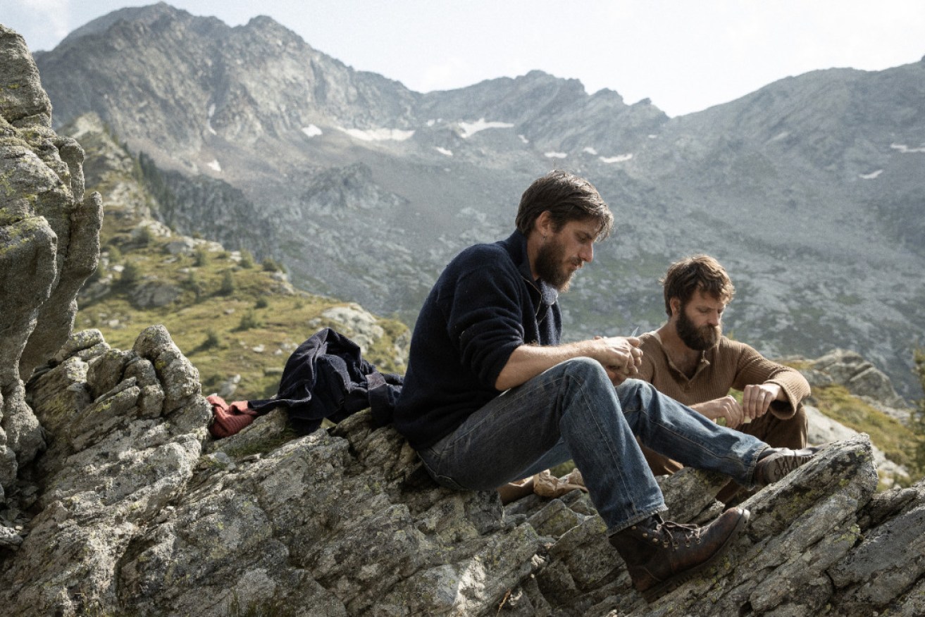 Luca Marinelli and Alessandro Borghi in The Eight Mountains. Image supplied by Palace