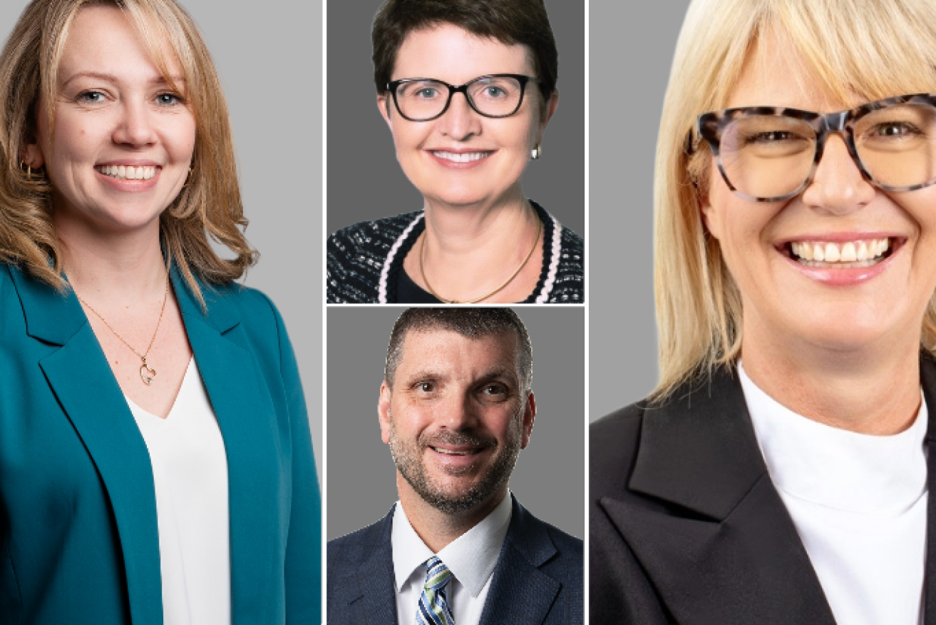 Kimberley Bolton (left), Amanda Heyworth (centre, above), Steven Barnett (centre, below) and Nikki Govan (right) have all been appointed to new roles.