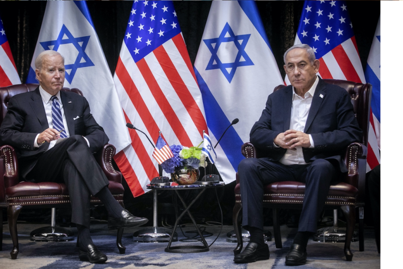 U.S. President Joe Biden has promised "ironclad" support for Israel as it comes under attack. 
File photo: Miriam Alster/Pool Photo via AP