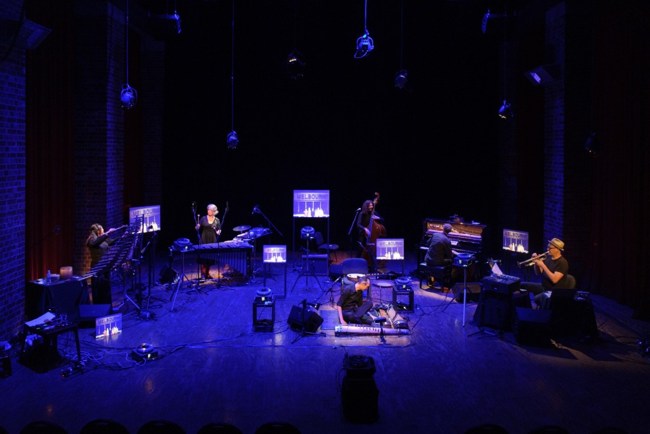 The multimedia show '1988' on stage. Photo: Sarah Walker