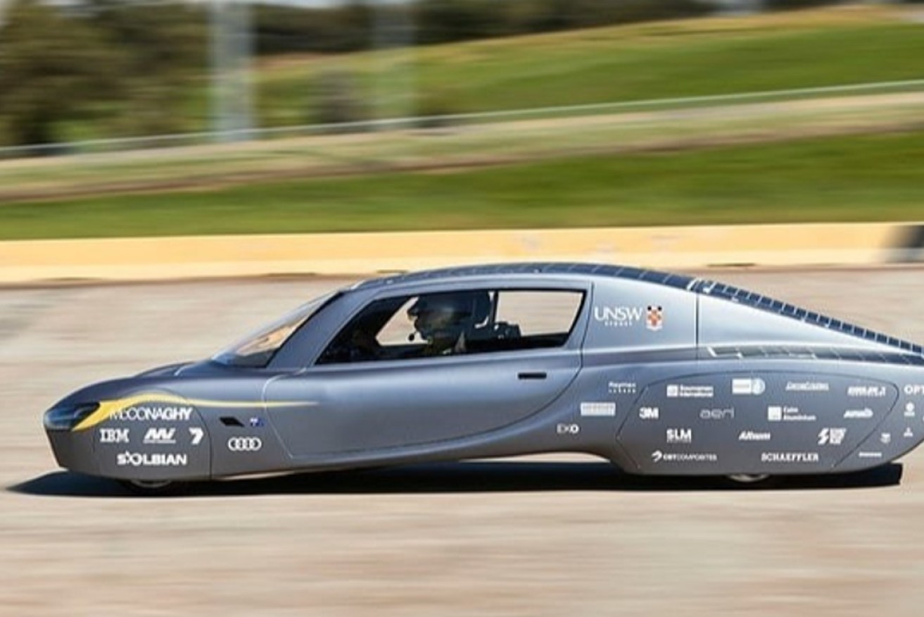 The Cruiser class solar car developed by three Australian universities, including Flinders. Photo: supplied.