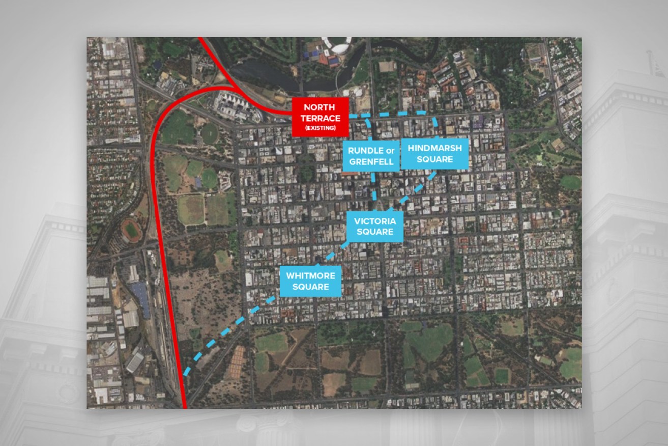 The Transport Action Network's vision for the public transport system includes an Adelaide underground rail loop with strategically-placed stations.