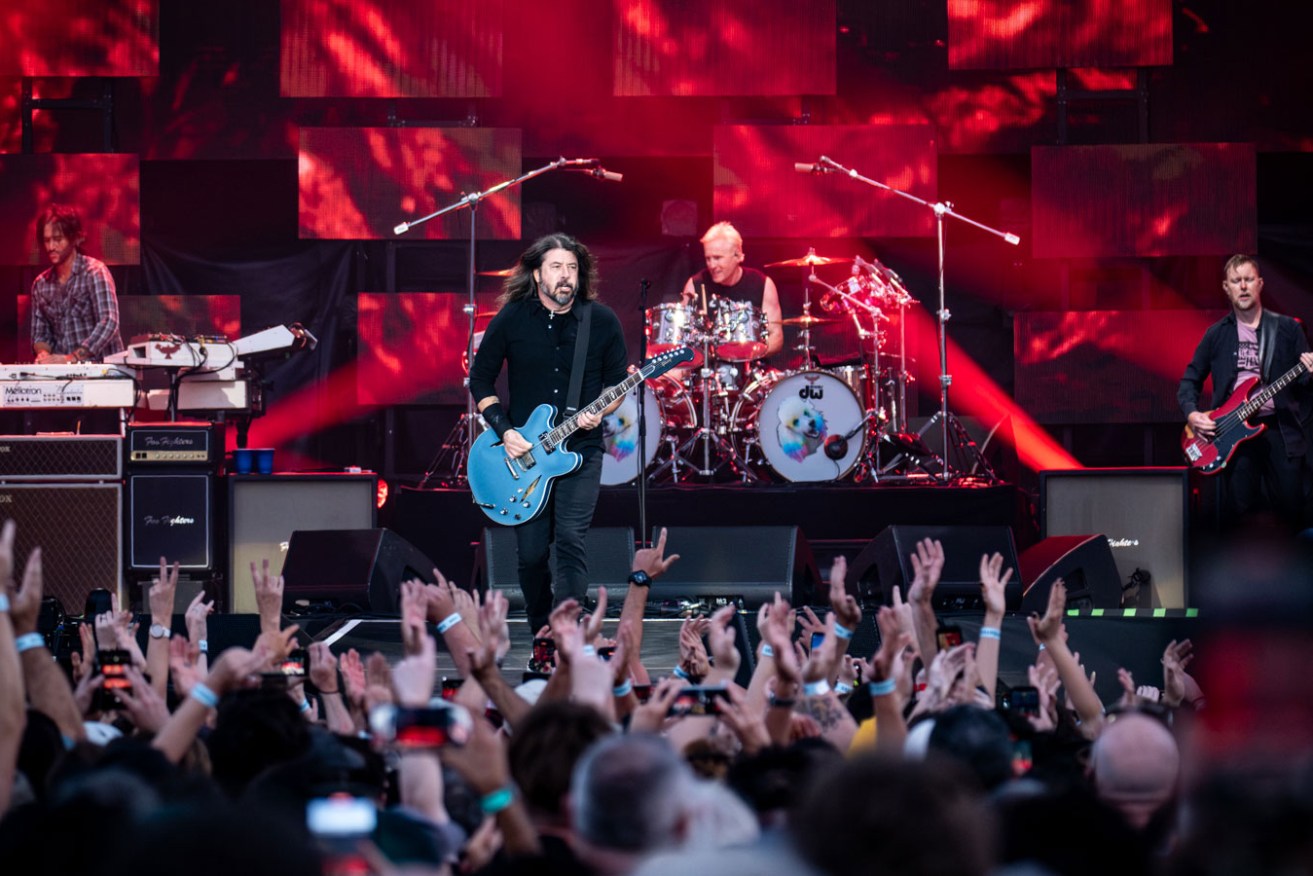 Foo Fighters managed to turn their Coopers Stadium show into an intimate performance for 20,000 fans. Photo: Samuel Phillips / supplied