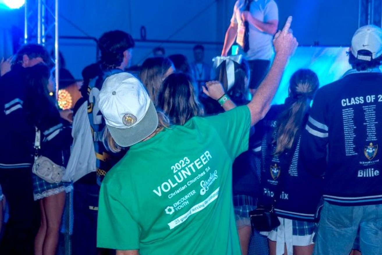 Green Team volunteers were supporting schoolies at this year's festival in Victor Harbor. Photo: Facebook