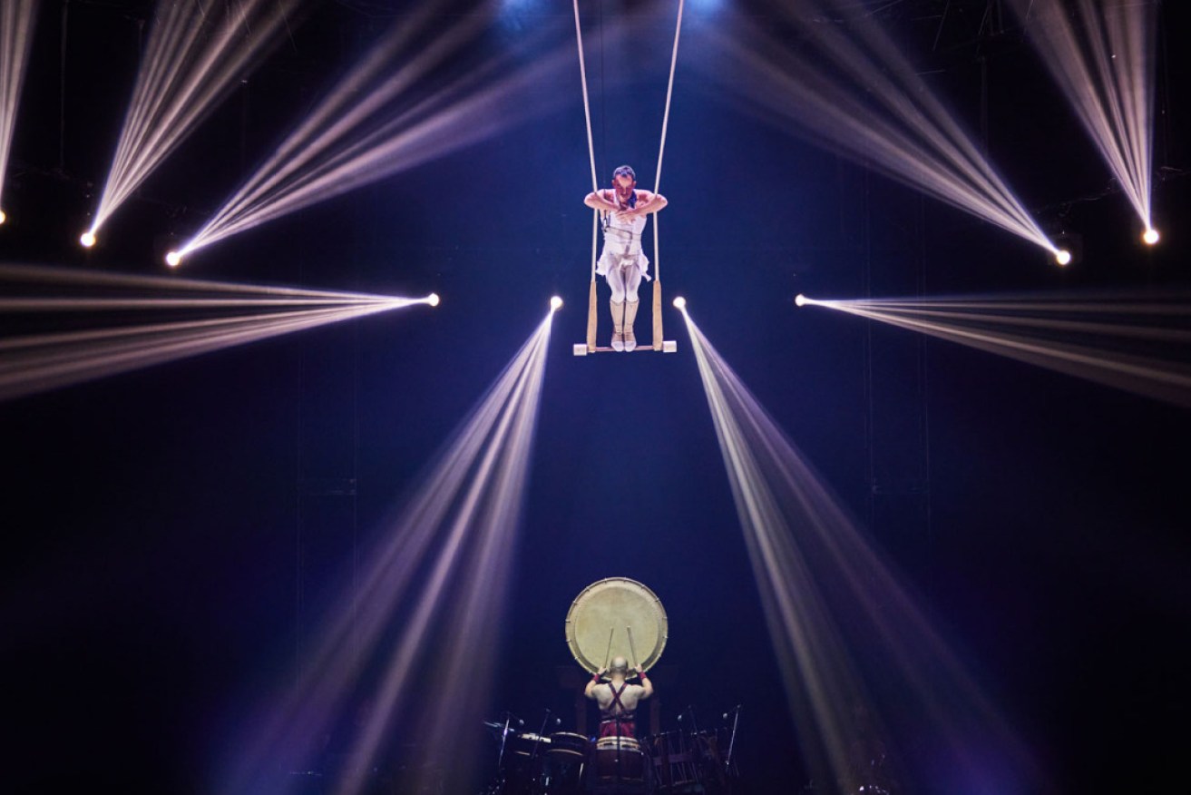 Adelaide Fringe hub Gluttony will host the Australian premiere of Japanese circus show 'Yoah', a fusion of Japanese drums, physical theatre and visual effects. Photo: Kei Yamada / supplied