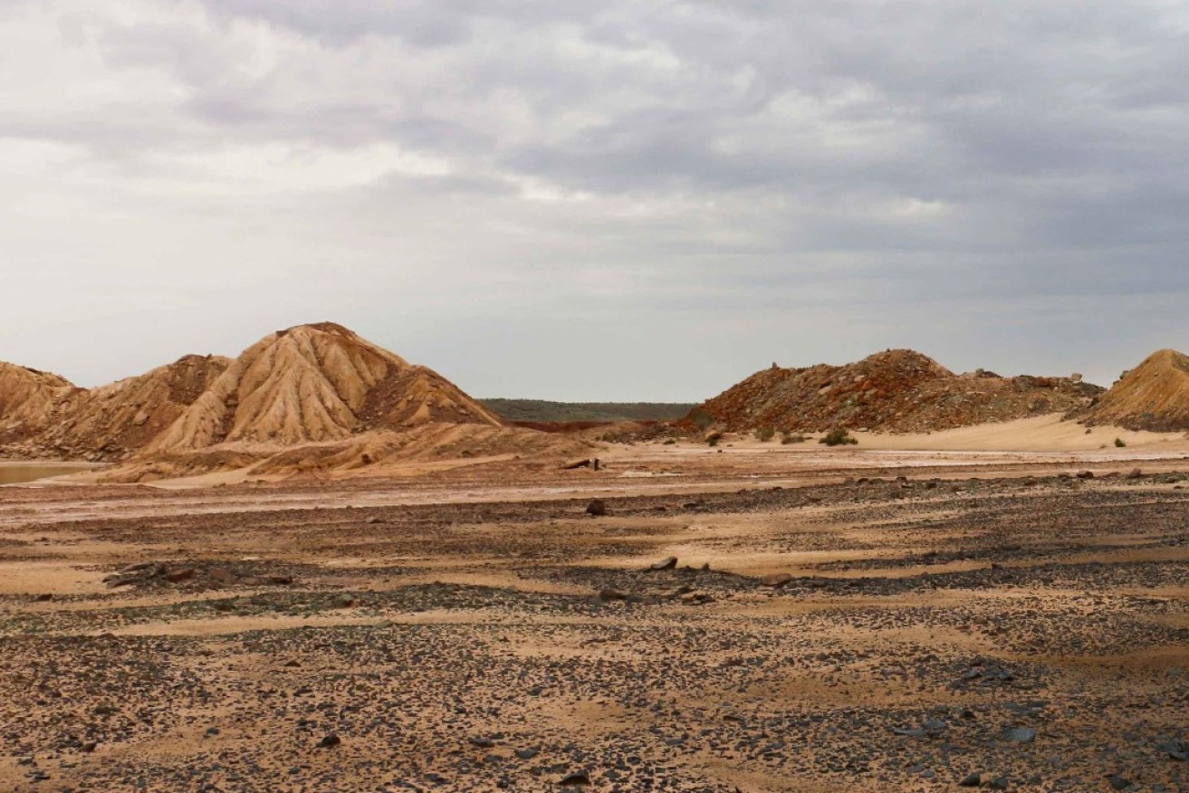 The slag heaps at Mount Gunson have not been touched since the mines closed down in the late 1980s. Photo: Angela Skujins.