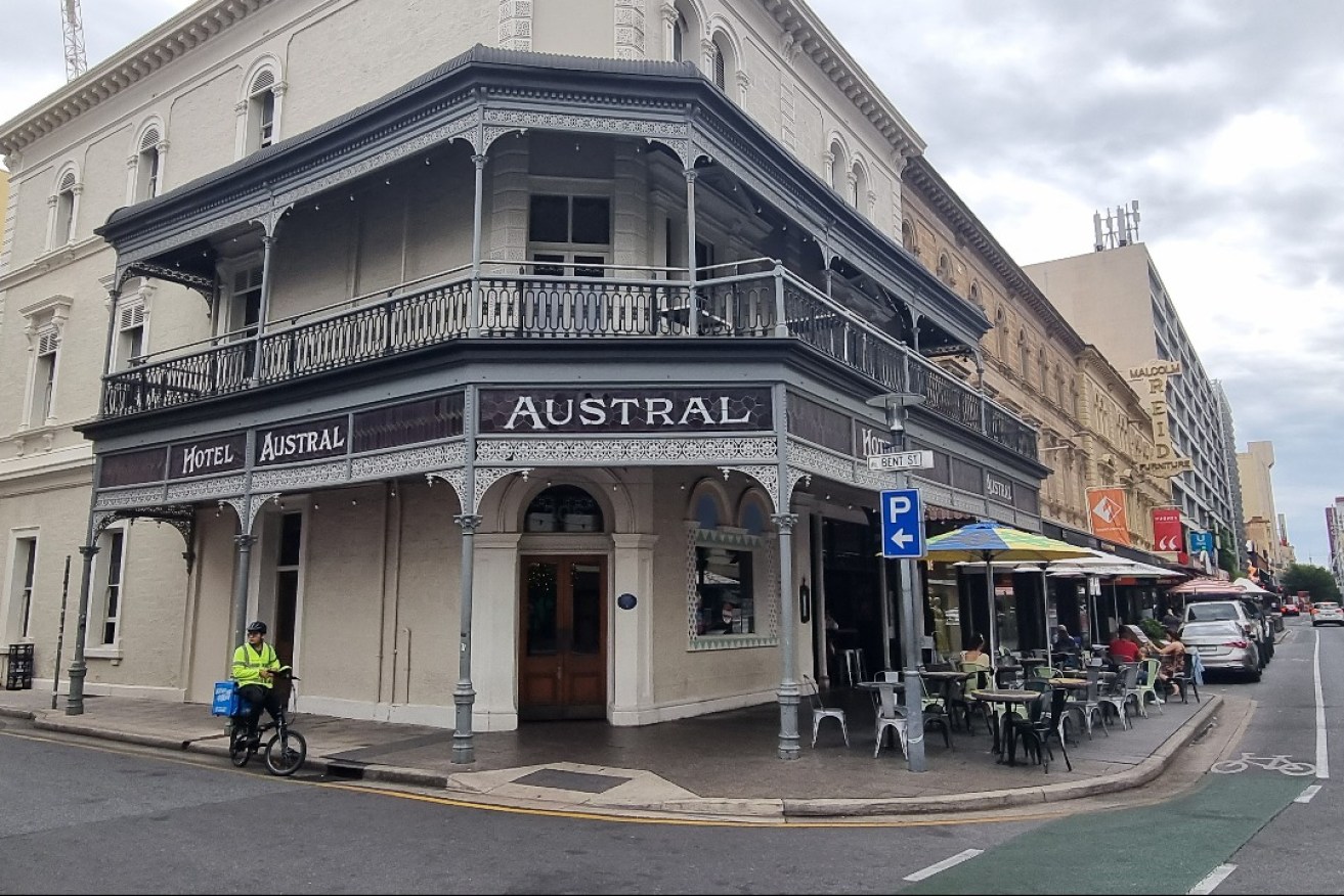 The Austral Hotel on Rundle Street. Photo: Thomas Kelsall/InDaily