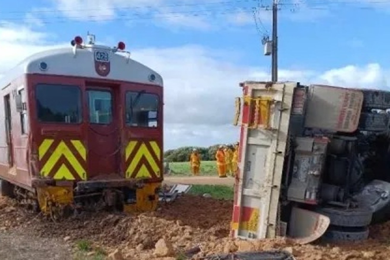 A Cockle Train collision in June 2023. In the past week a car hit it and a pedestrian was killed. Photo: CFS/Twitter