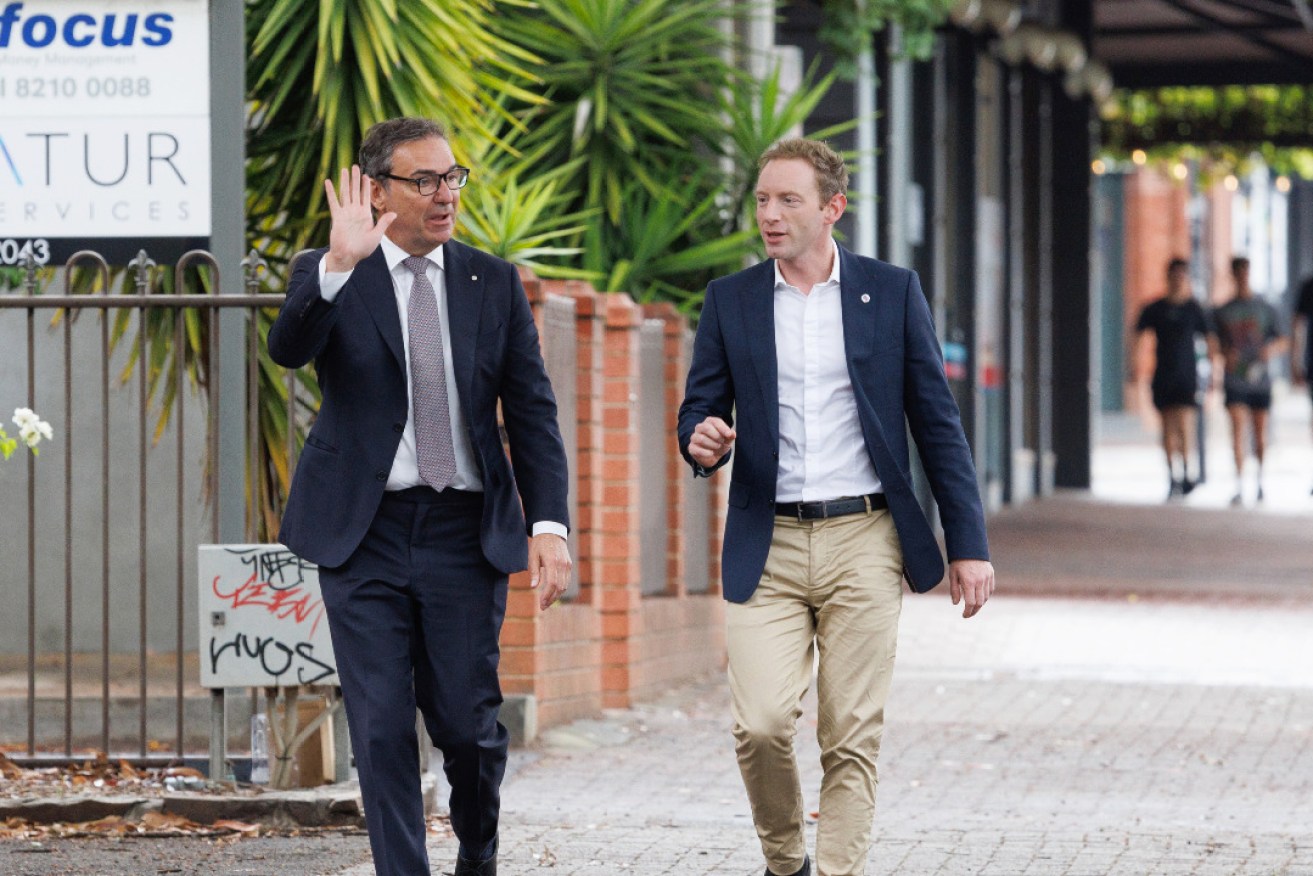 Liberal leader David Speirs took over after Premier Steven Marshall lost government in 2022 and says he'll stay on despite the likely loss of the retired Marshall's seat to Labor at the Dunstan by-election. Photo: Tony Lewis/InDaily