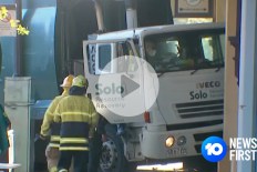 VIDEO: Truck crashes into Norwood building | Dog killed in Elizabeth house fire
