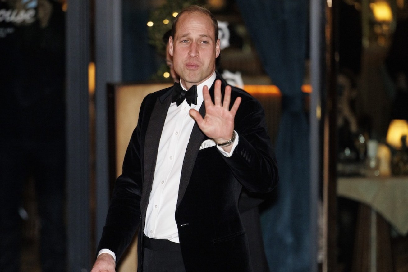 Prince William arrives at an event in London on February 7. Photo: Tolga Akmen/EPA