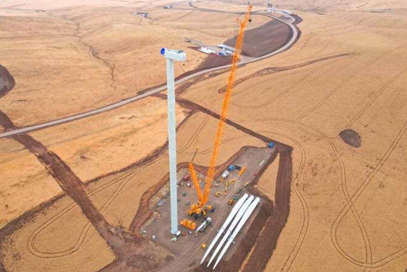The Goyder South Wind Farm will supply energy to BHP's Olympic Dam. Photo: Supplied
