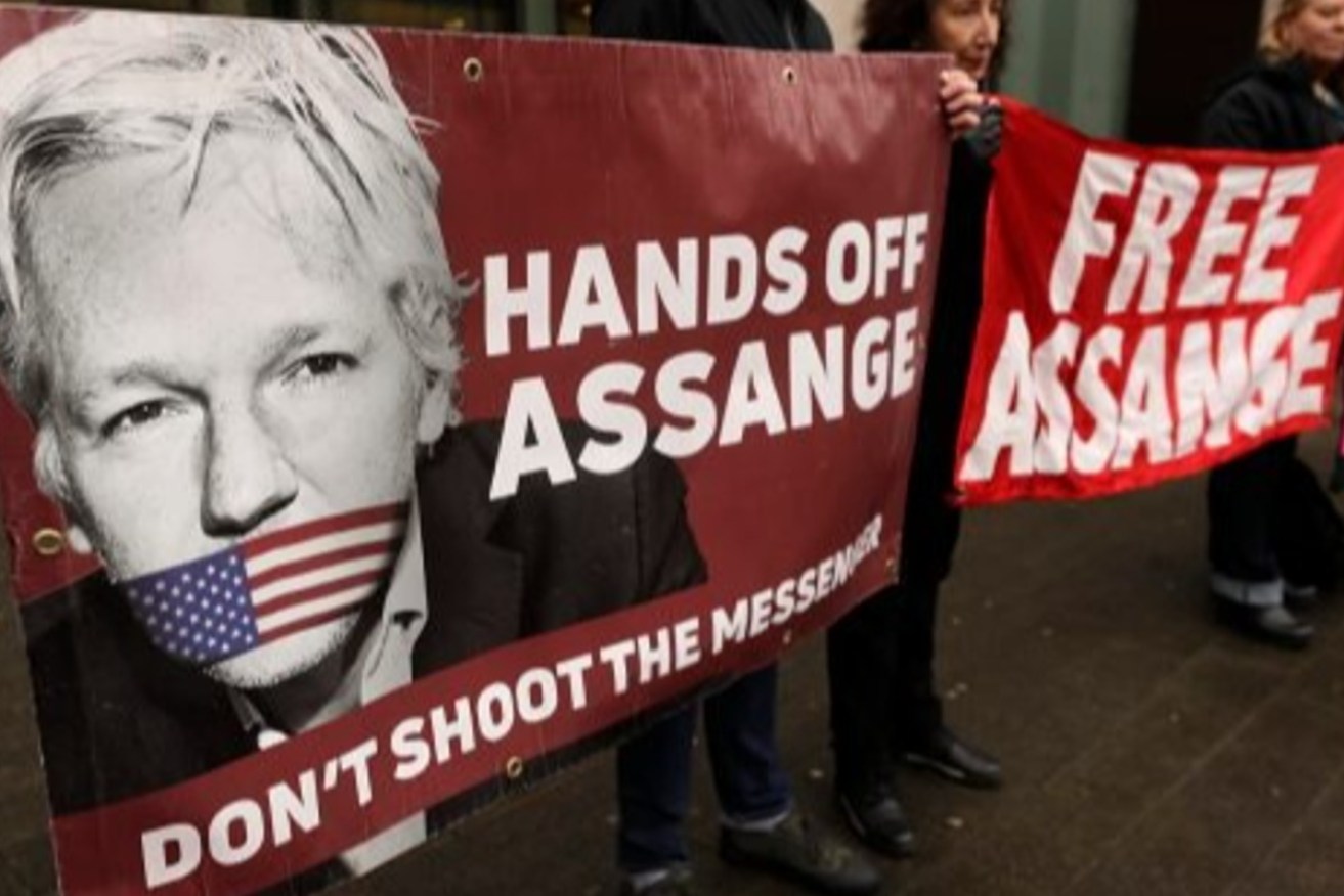Julian Assange is fighting extradition from the UK to the US. Photo AAP